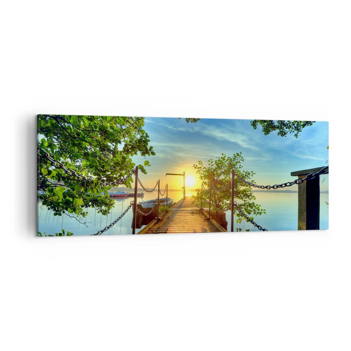 Canvas picture - Sunset by the Water - 140x50 cm