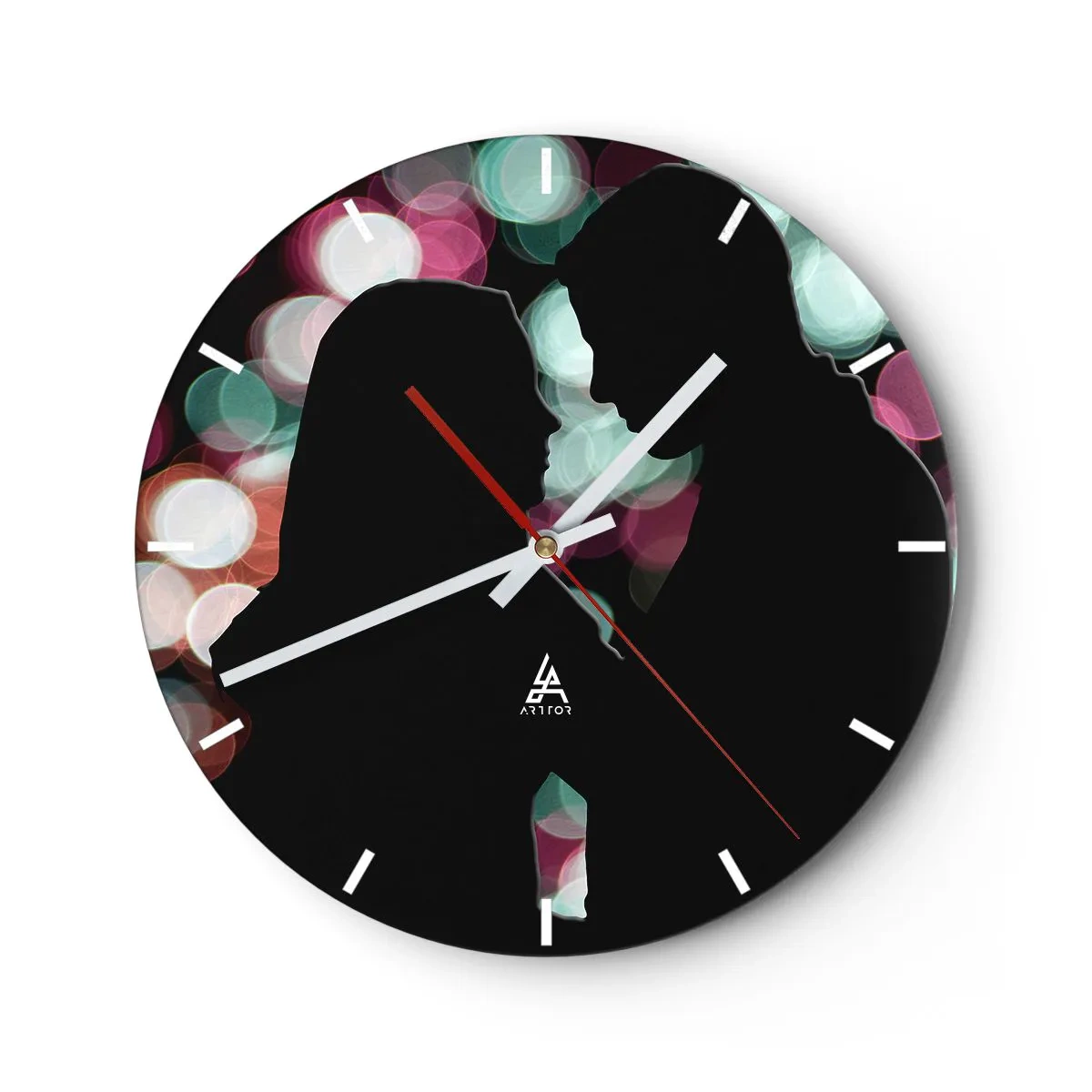 Wall clock - Clock on glass - Yes! - 40x40 cm