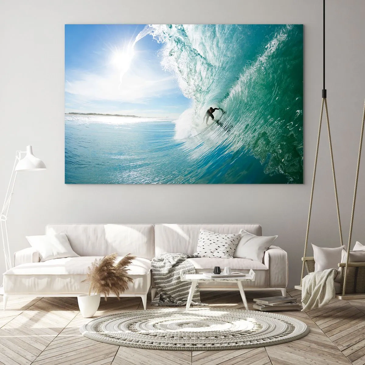 Glass picture - Riding the Wave - 120x80 cm