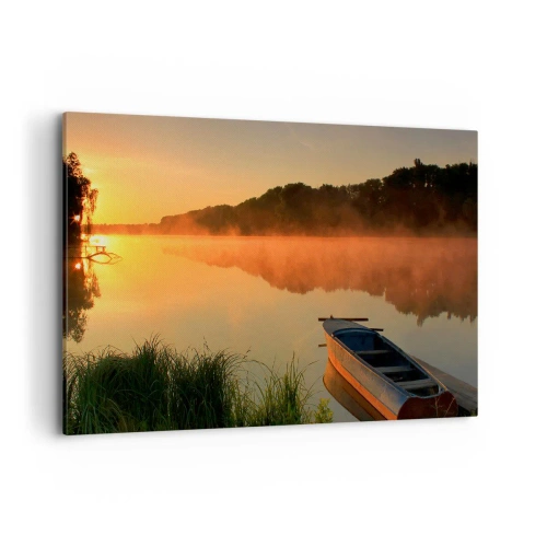 Canvas picture - Sunrise by a Mirror-like Water - 100x70 cm