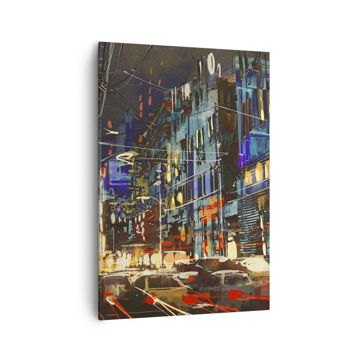 Canvas picture - Evening Street Bustle - 70x100 cm