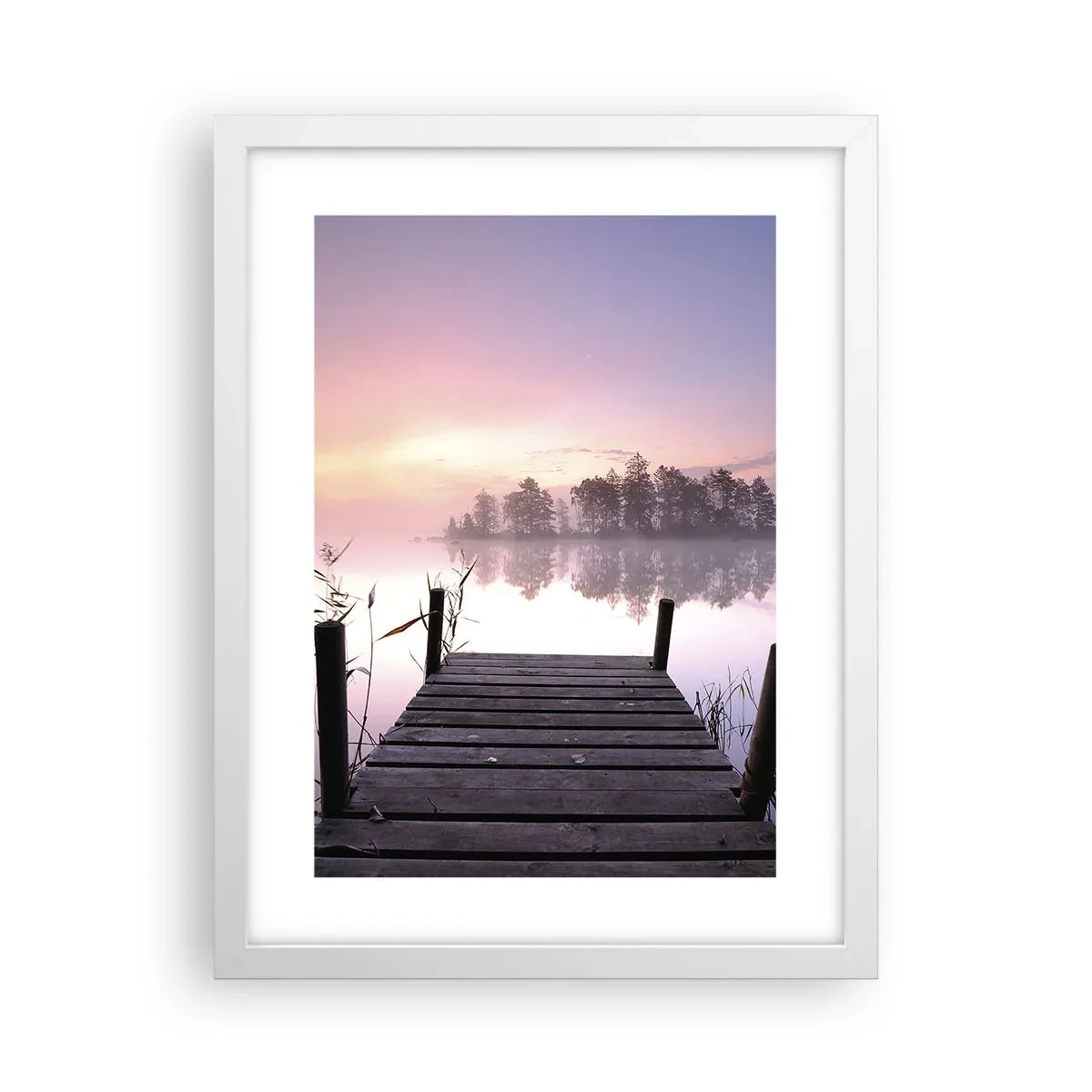 Poster in white frmae - Out from a Lilac Fog… - 30x40 cm