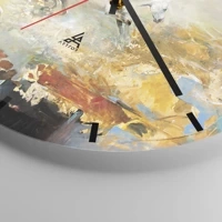 Clock face with lines