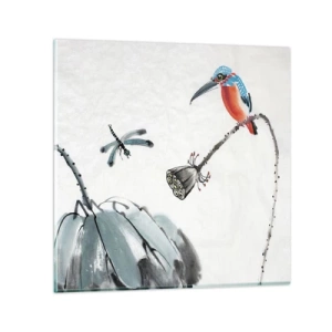Glass picture - Life of a Meadow - 60x60 cm