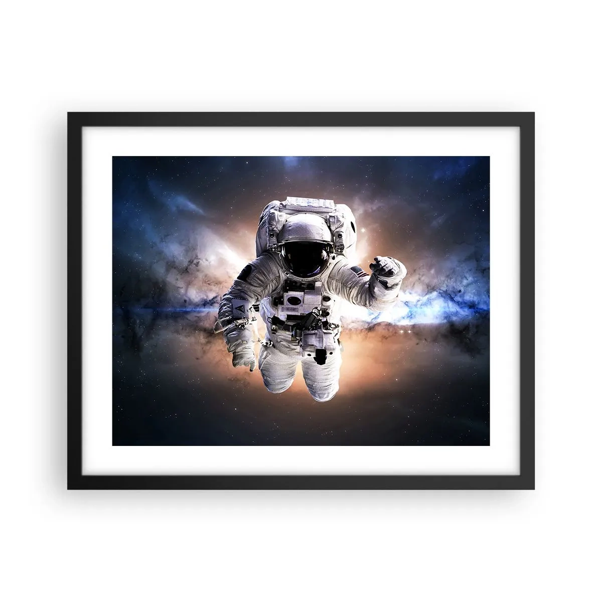 Poster in black frame - Greetings from Space - 50x40 cm