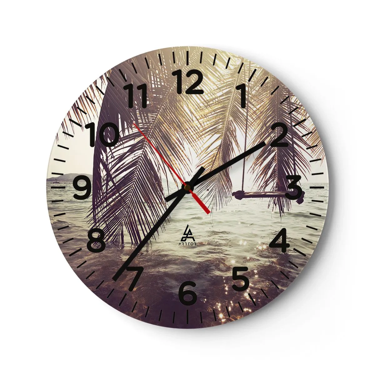 Wall clock - Clock on glass - You Can Dream as Much as You Wish - 30x30 cm