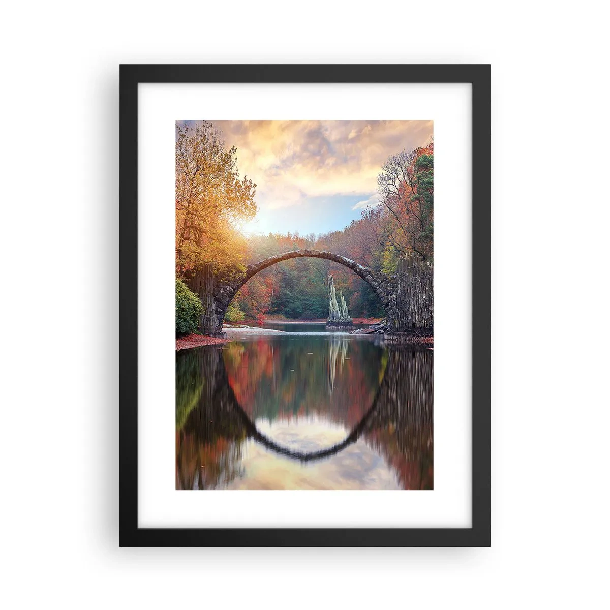 Poster in black frame - On the Other Side of a Mirror - 30x40 cm