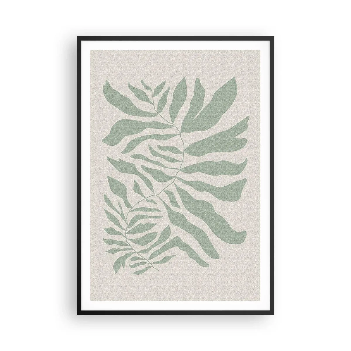 Poster in black frame - Emerald Branch - 70x100 cm