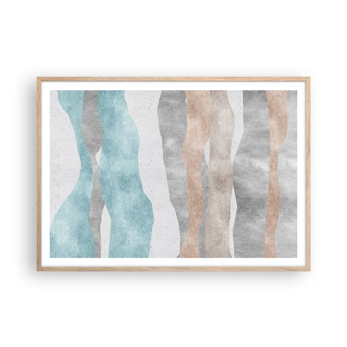Poster in light oak frame - Study of Continuity - 100x70 cm