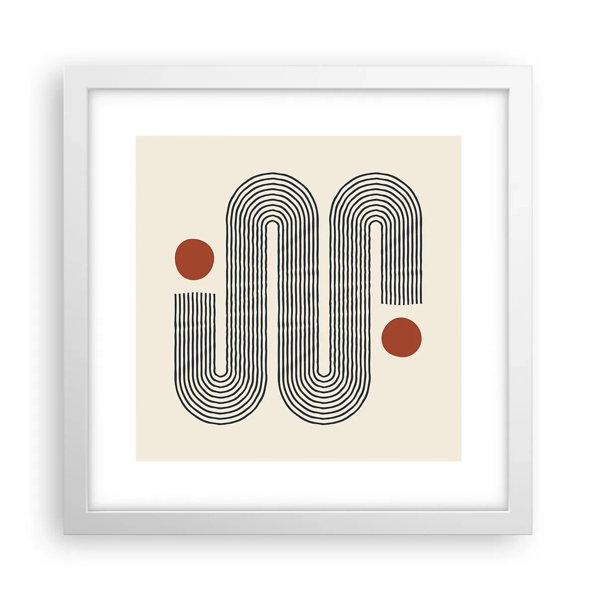 Poster in white frmae - From Beginning till the End - 30x30 cm
