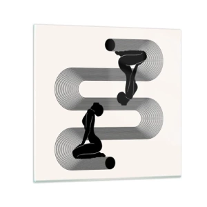 Glass picture - Sensual Symmetry - 40x40 cm