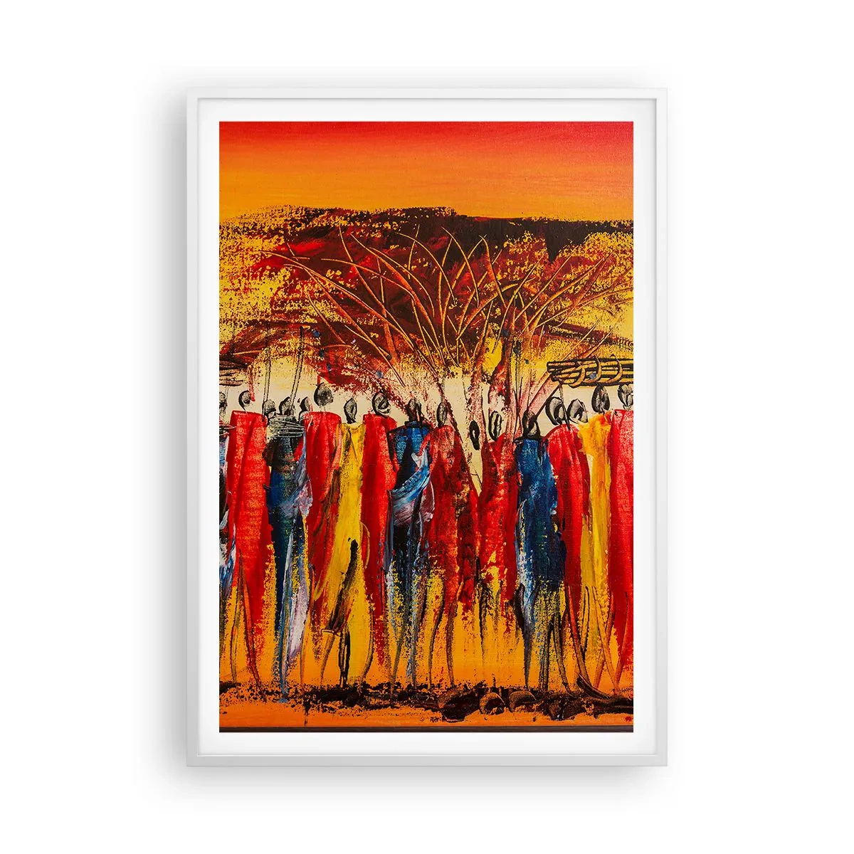 Poster in white frmae - Marching in the Rhythm of Tam-tam - 70x100 cm