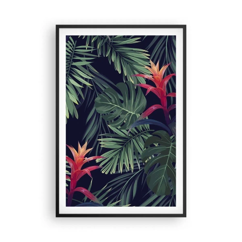 Poster in black frame - Burn in Green - 61x91 cm