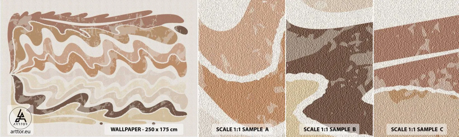 Photo Wallpaper Sample Standard Eco - Good Energy - Good Emotions - Aged, Boho, Piece - 100x30 cm