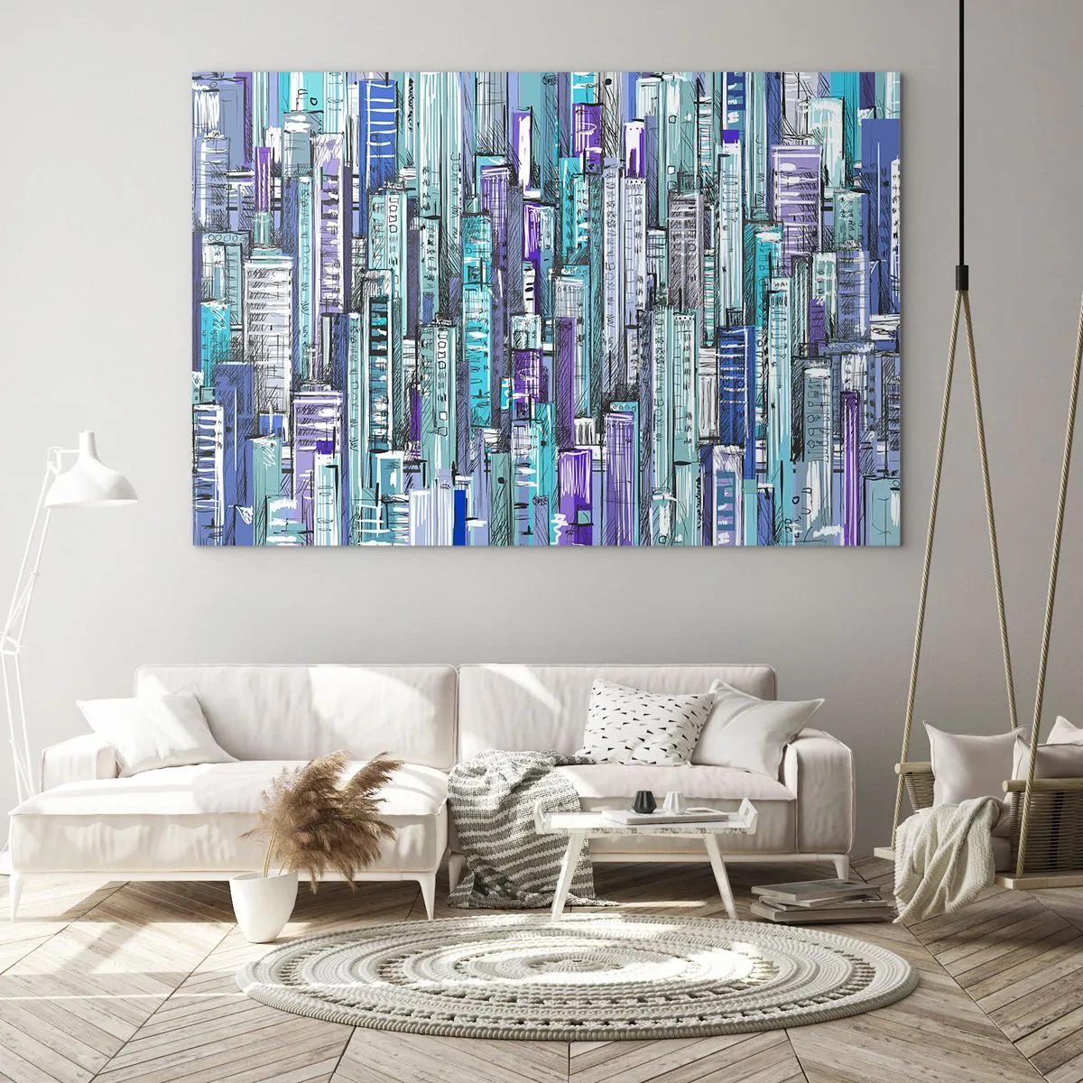 Glass picture - Blue as the Sky - 100x70 cm