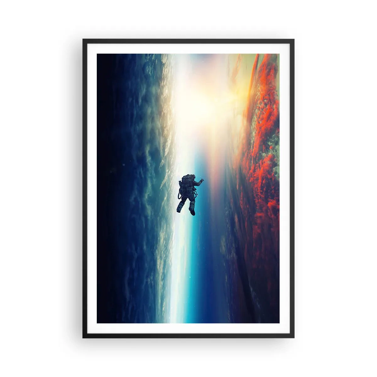Poster in black frame - Confronting the Universe - 70x100 cm