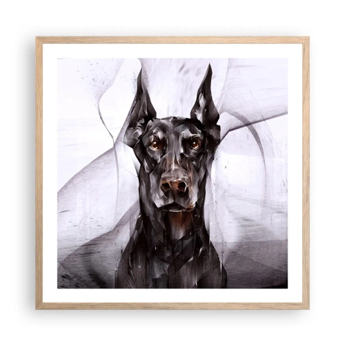 Poster in light oak frame - Born to Nobility - 60x60 cm