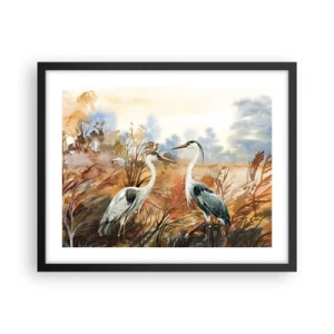 Poster in black frame - Where to in Autumn? - 50x40 cm