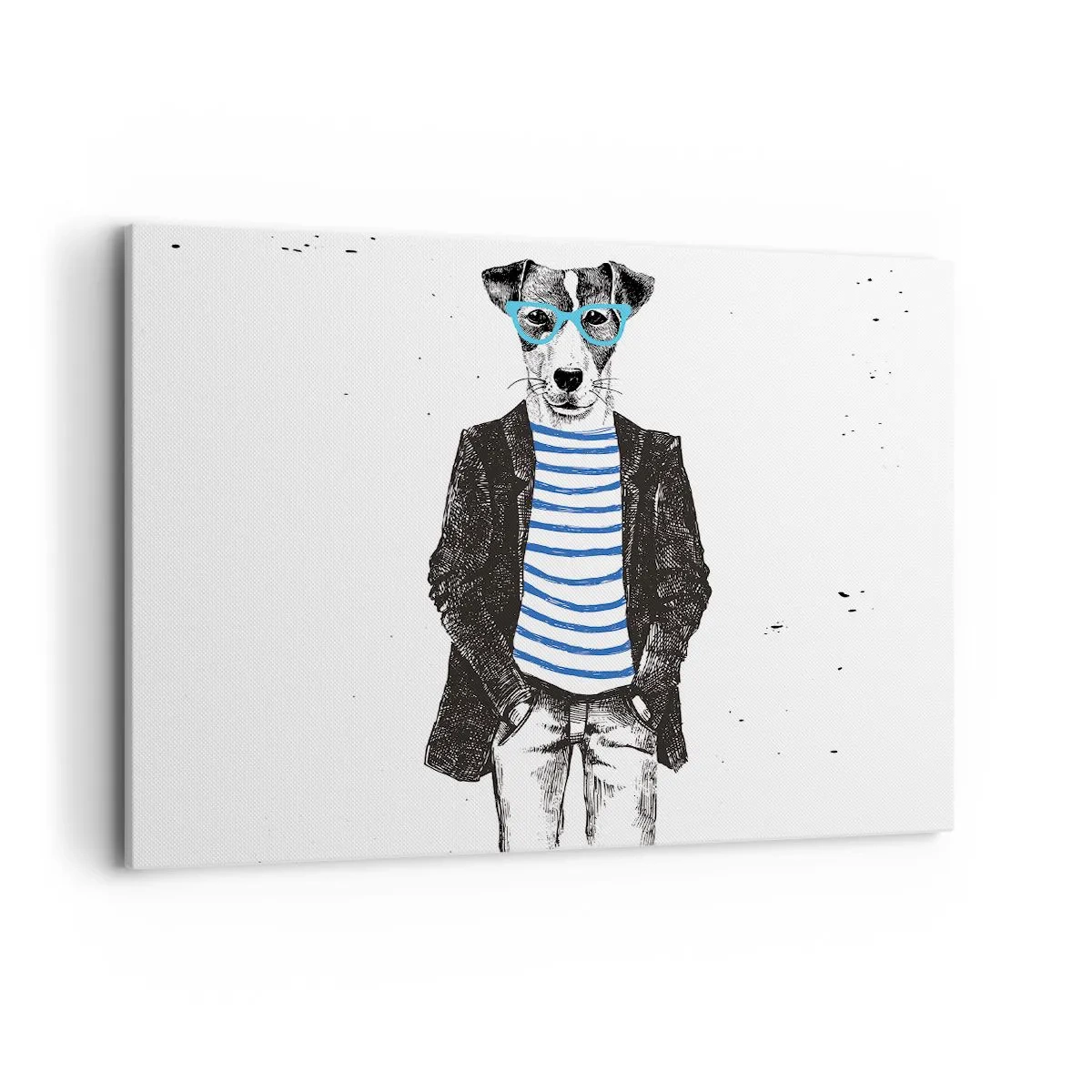 Canvas picture - Gentleman Dog - 100x70 cm