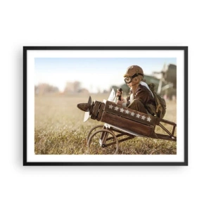 Poster in black frame - Take off for a Dream - 70x50 cm