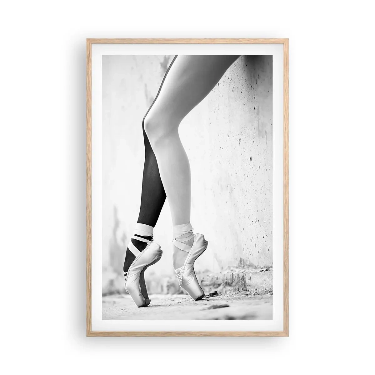 Poster in light oak frame - Ballerina, Voila! - 61x91 cm