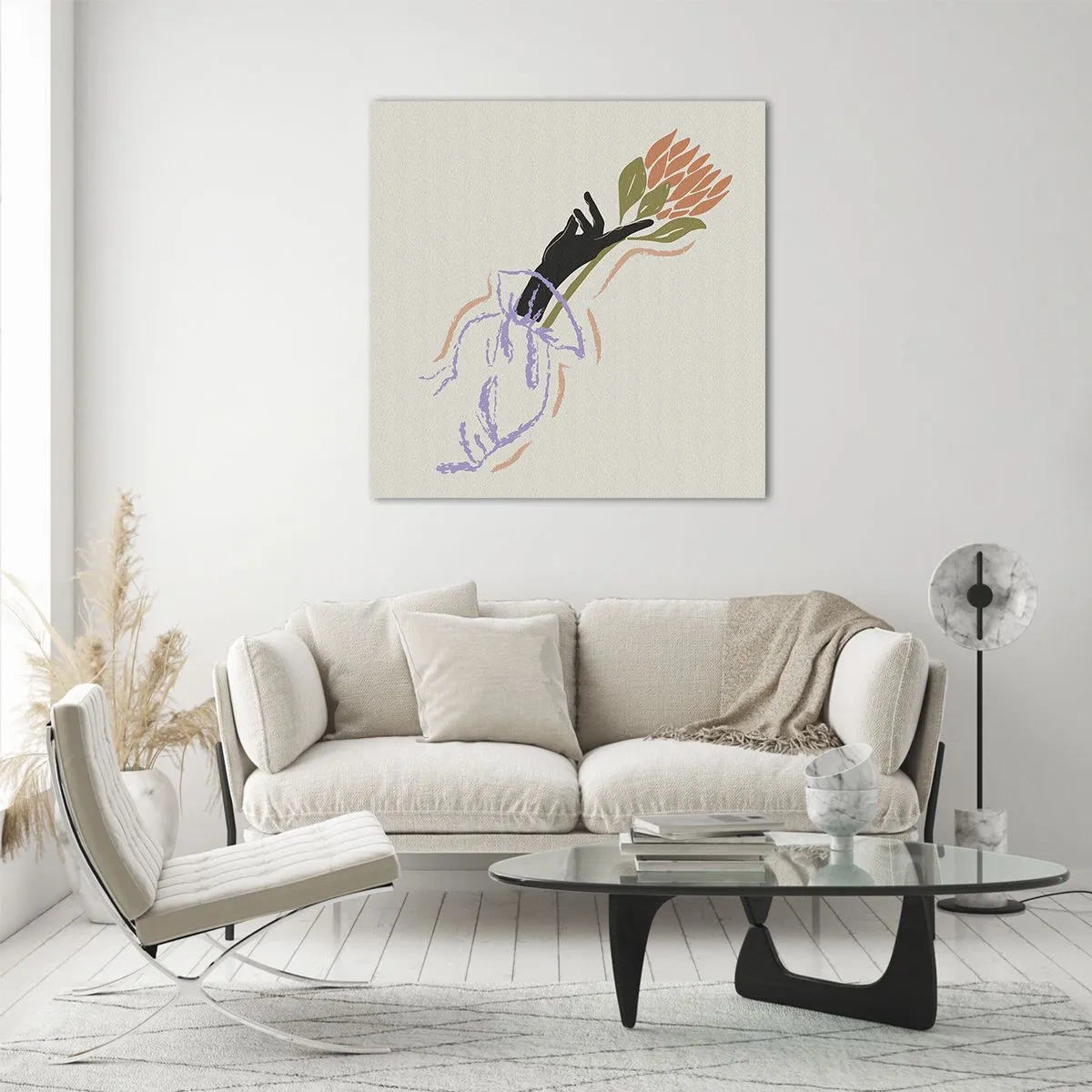 Glass picture - Sister Touch - 40x40 cm