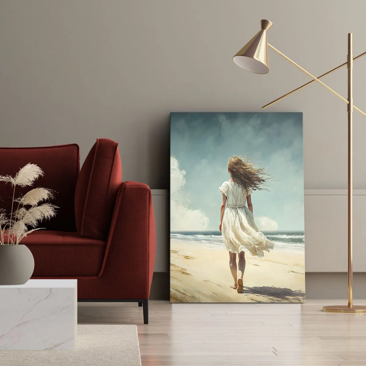 Canvas picture - Meeting the Sun aand the Wind - 55x100 cm