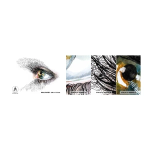 Photo Wallpaper Sample Standard Eco - Look straight into the Soul - Abstraction, Graphics, Eye - 100x30 cm