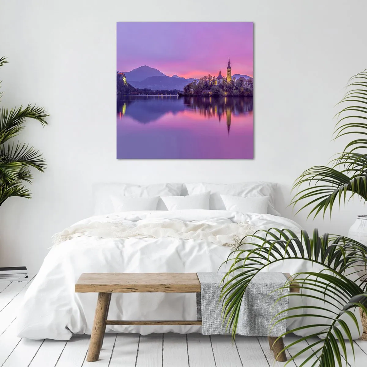 Canvas picture - Fairytale Island by Dusk - 70x70 cm