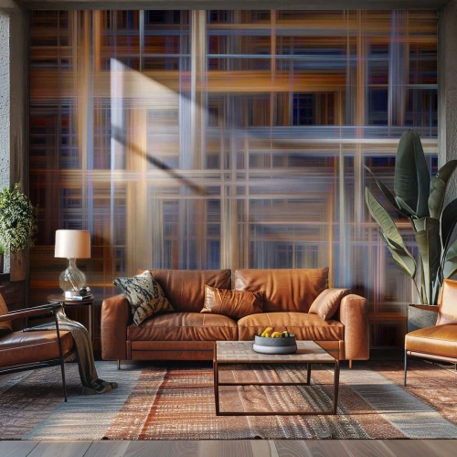 Photo Wallpaper Premium Canvas - Light Woven - Abstraction, Piece, Graphics - 300x210 cm