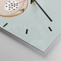 Clock face with lines