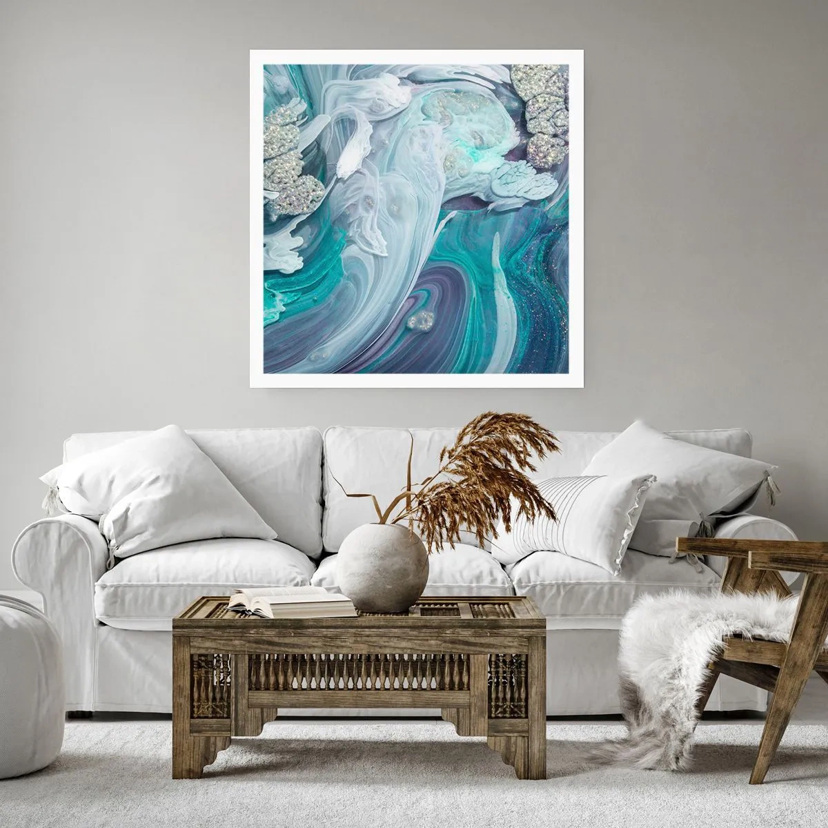 Poster - Currents of Blue - 30x30 cm