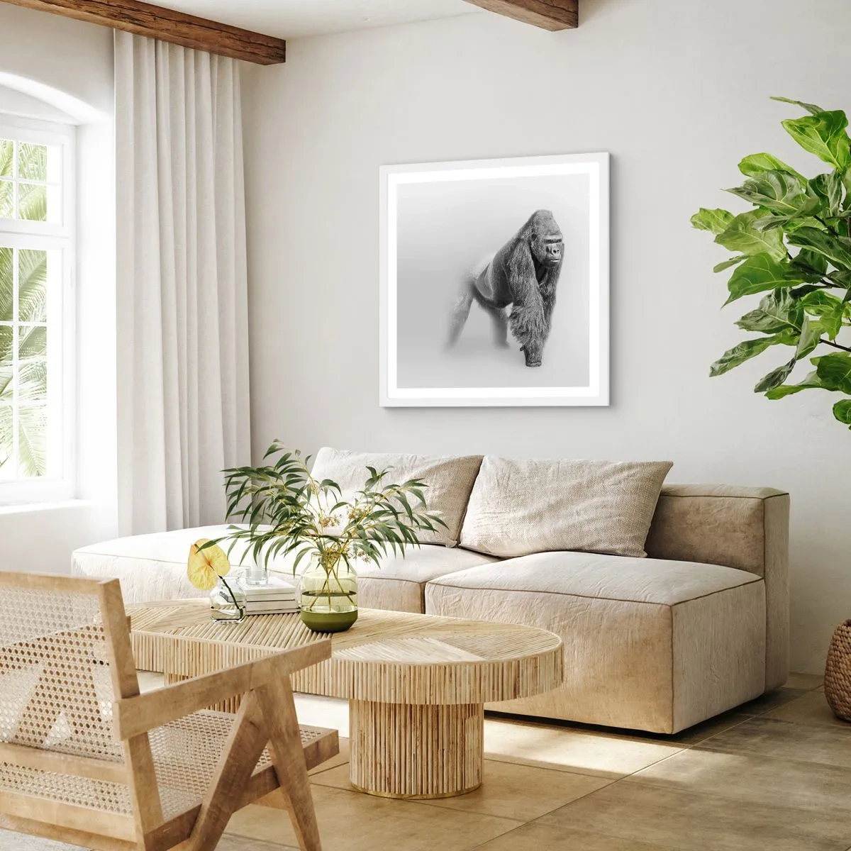 Poster in white frmae - Certain of Its Strength - 30x30 cm