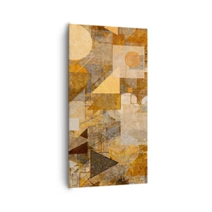 Canvas picture - Cubist Study in Brown - 65x120 cm