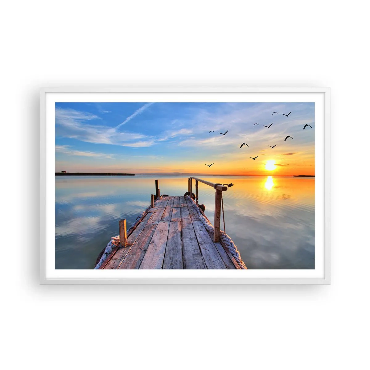 Poster in white frmae - Walk towards the Sun - 91x61 cm