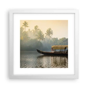 Poster in white frmae - House on the River - 30x30 cm