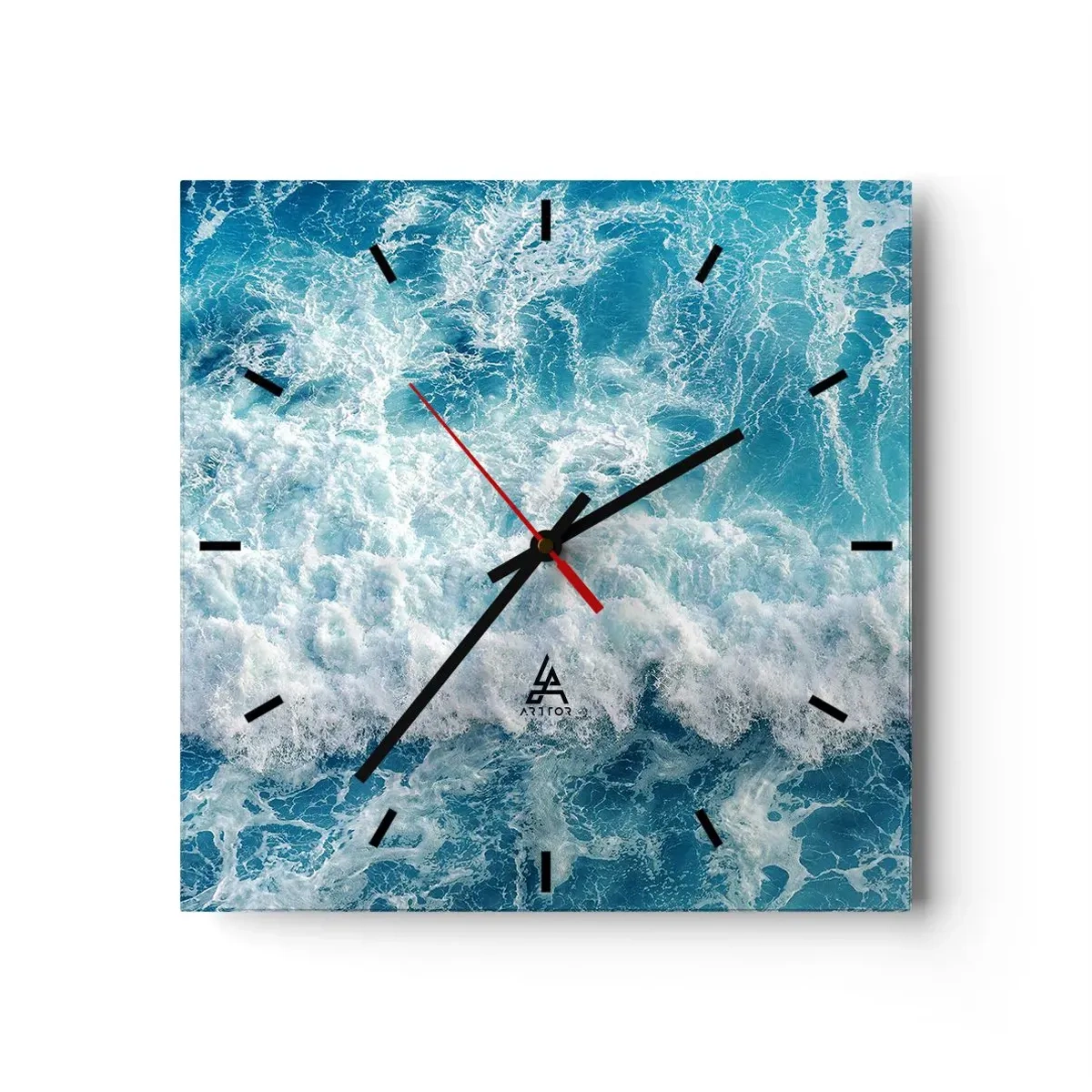 Wall clock - Clock on glass - Jouful and Loud - 30x30 cm