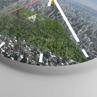 Clock face with lines