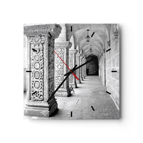 Wall clock - Clock on glass - Where is this Going...? - 30x30 cm