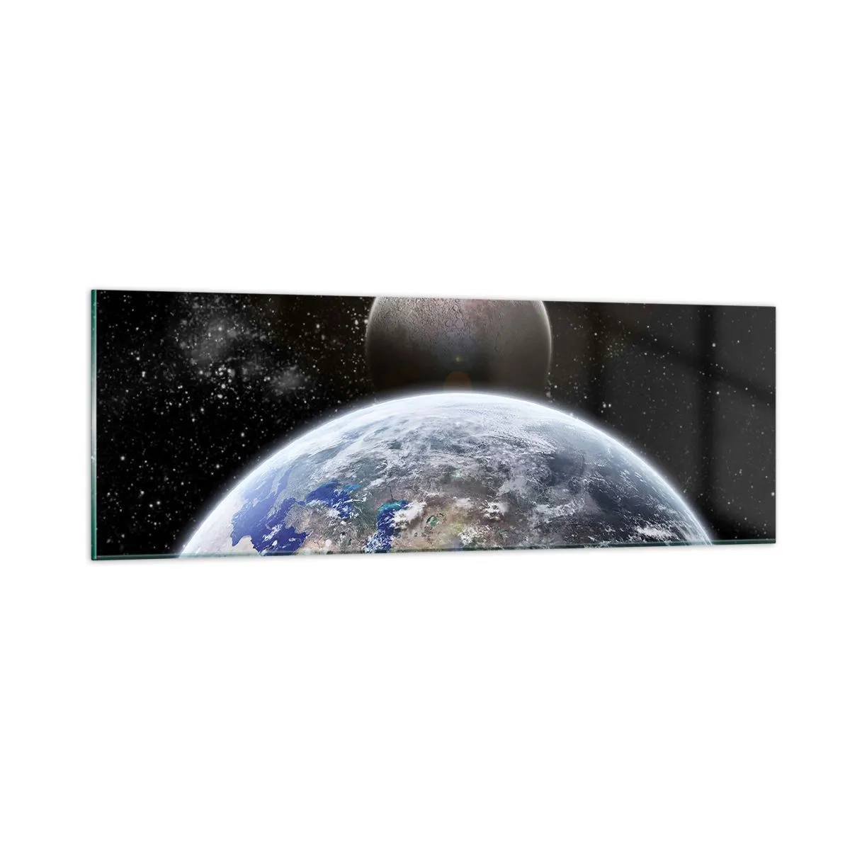 Glass picture - Space Landscape - Sunrise - 90x30 cm