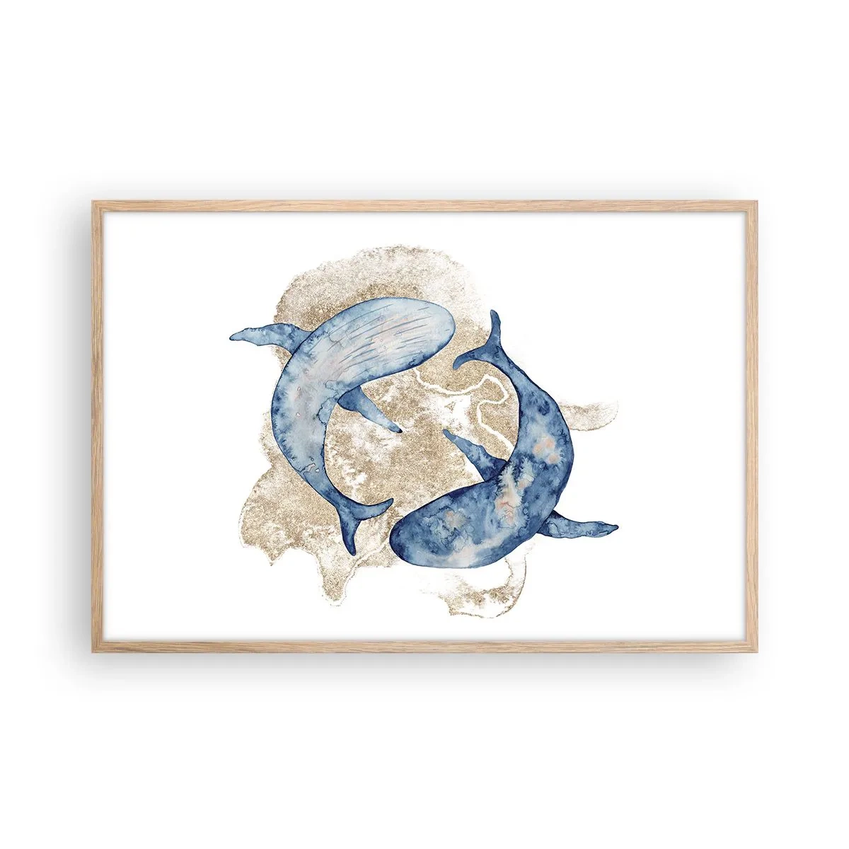 Poster in light oak frame - Frendship or Love? - 91x61 cm