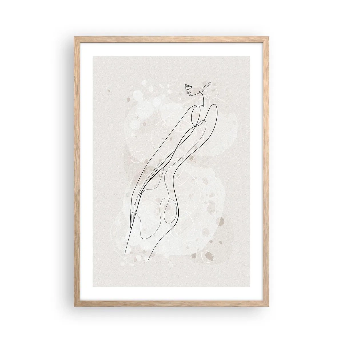 Poster in light oak frame - One Look Will Not Be Enough - 50x70 cm