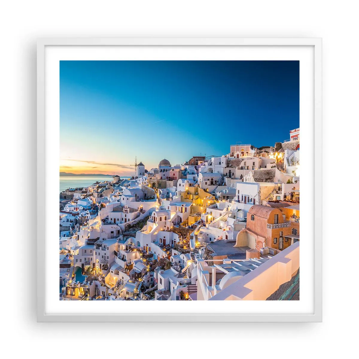 Poster in white frmae - Essence of Greekness - 60x60 cm