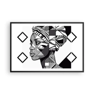 Poster in black frame - Ethnic Portrait - 91x61 cm