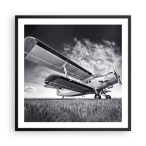 Poster in black frame - Winged Pilgrim - 60x60 cm