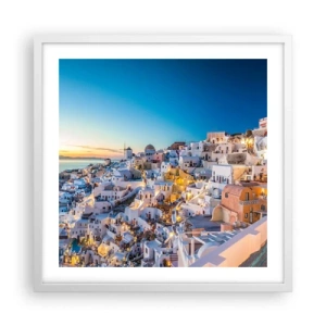 Poster in white frmae - Essence of Greekness - 50x50 cm
