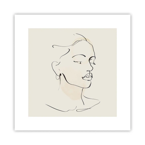 Poster - With a Decisive Line - 30x30 cm