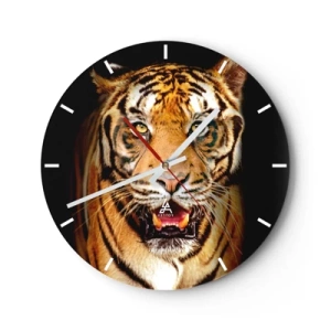 Wall clock - Clock on glass - Wild at Heart - 40x40 cm