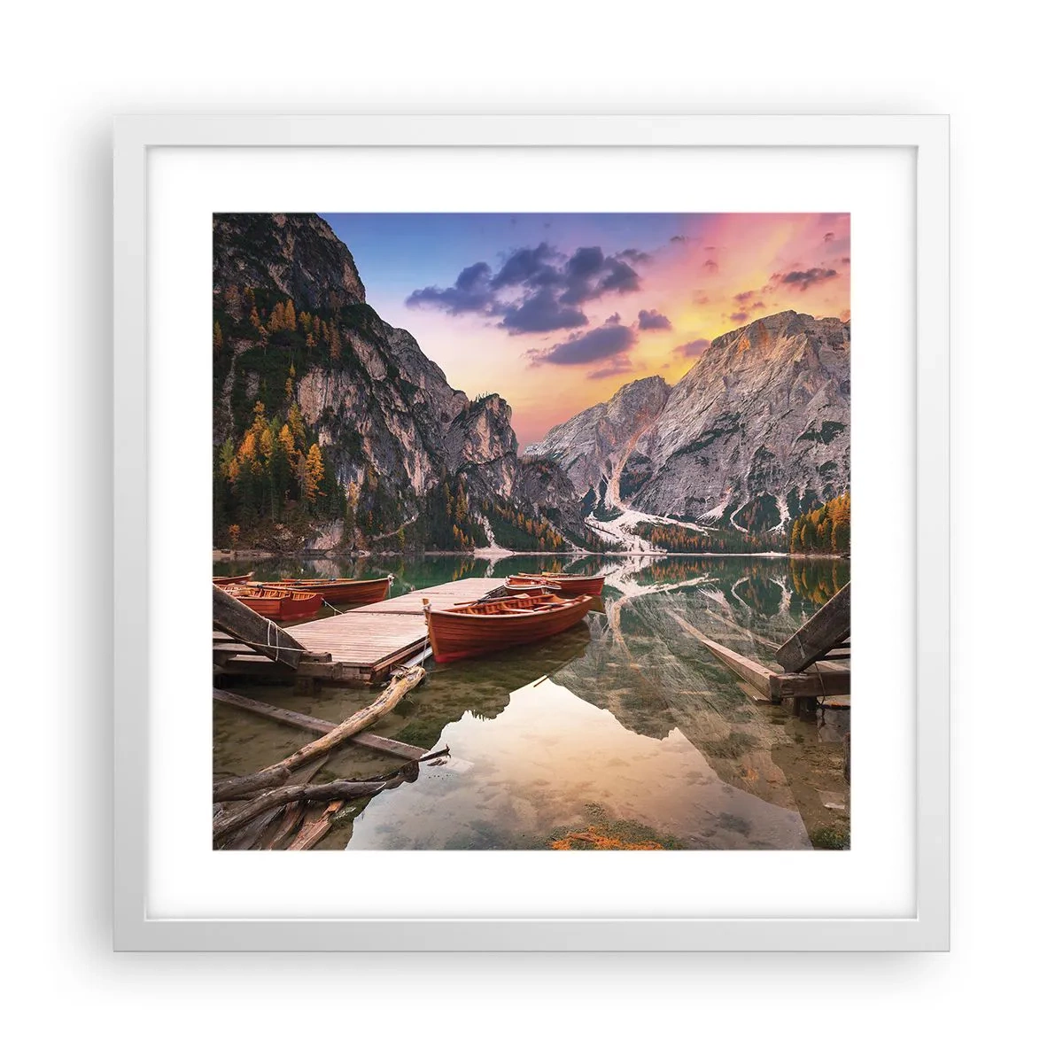 Poster in white frmae - Promise of a Day - 40x40 cm