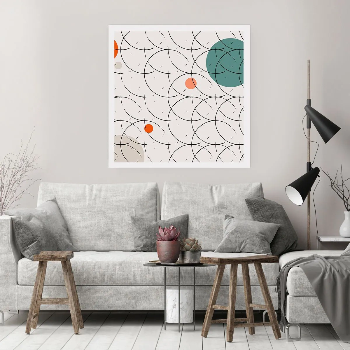 Poster - In the Spirit of Pop-art - 40x40 cm